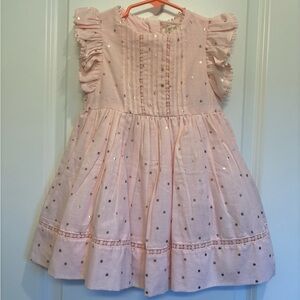 Charming Pink Kids Dress with Star Details